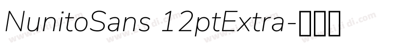 NunitoSans 12ptExtra字体转换
